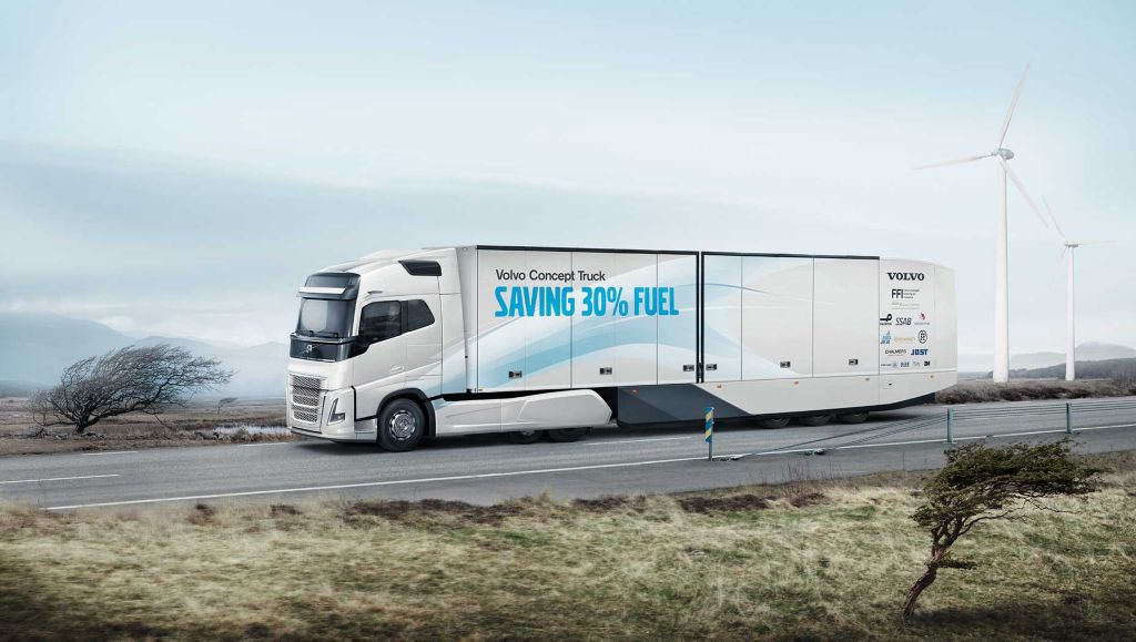 Zużycie paliwa w transporcie długodystansowym może być zmniejszone o jedną trzecią. Zostało to udowodnione przez Volvo Trucks w pojeździe koncepcyjnym w 2017 roku.