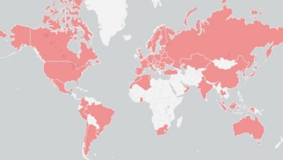 Kraje, w których korzystano ze szkoleń Volvo Group University w ciągu ostatnich 12 miesięcy