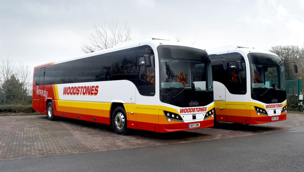 Woodstones Coaches has upgraded its fleet having recently taken delivery of two new Volvo B8R Euro 6 standard coaches featuring Plaxton’s Leopard bodywork.
