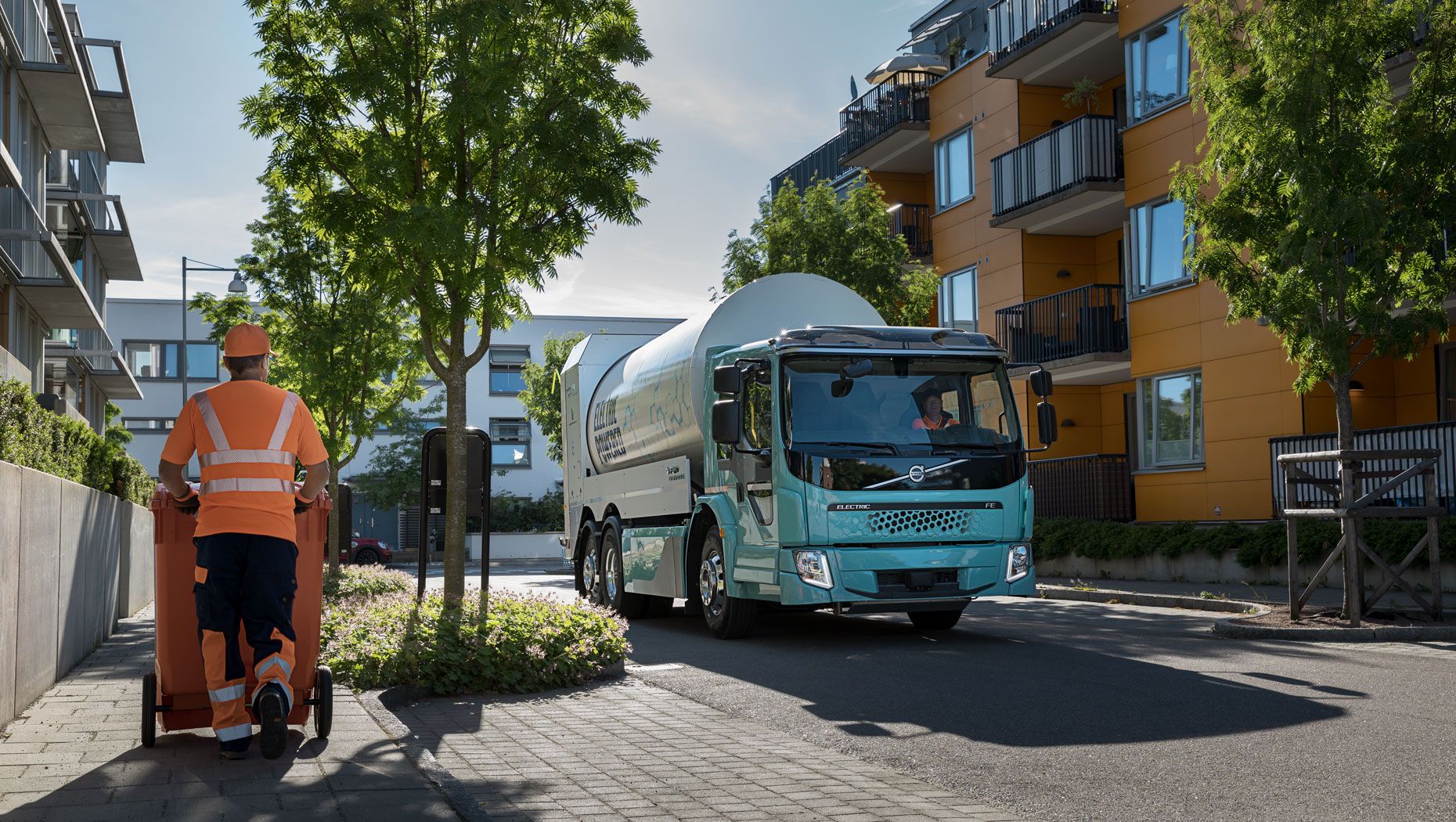 Volvo FL Electric used for refuse collection