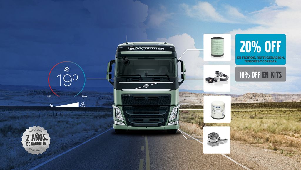 Volvo se anticipa al verano con una nueva promoción en filtros, refrigeración, tensores y correas.