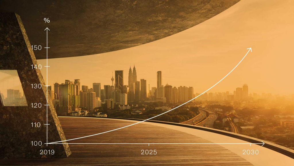 A graph plots a curve that shows the expected increase in consumption