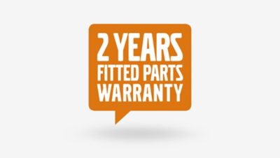 2 years fitted parts warranty