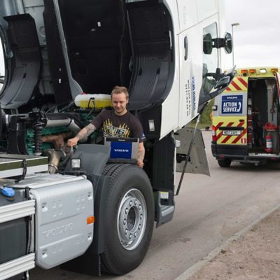Emil Stoltz ute på VAS-uppdrag