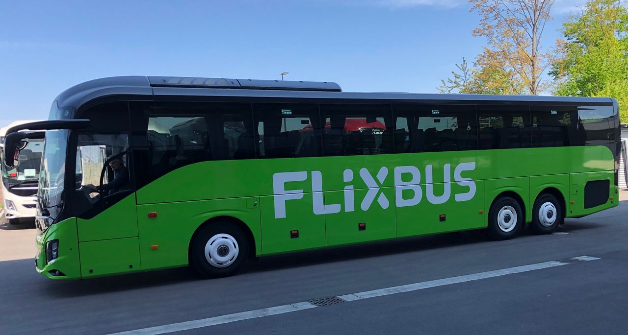 Volvo coach with Flixbus livery