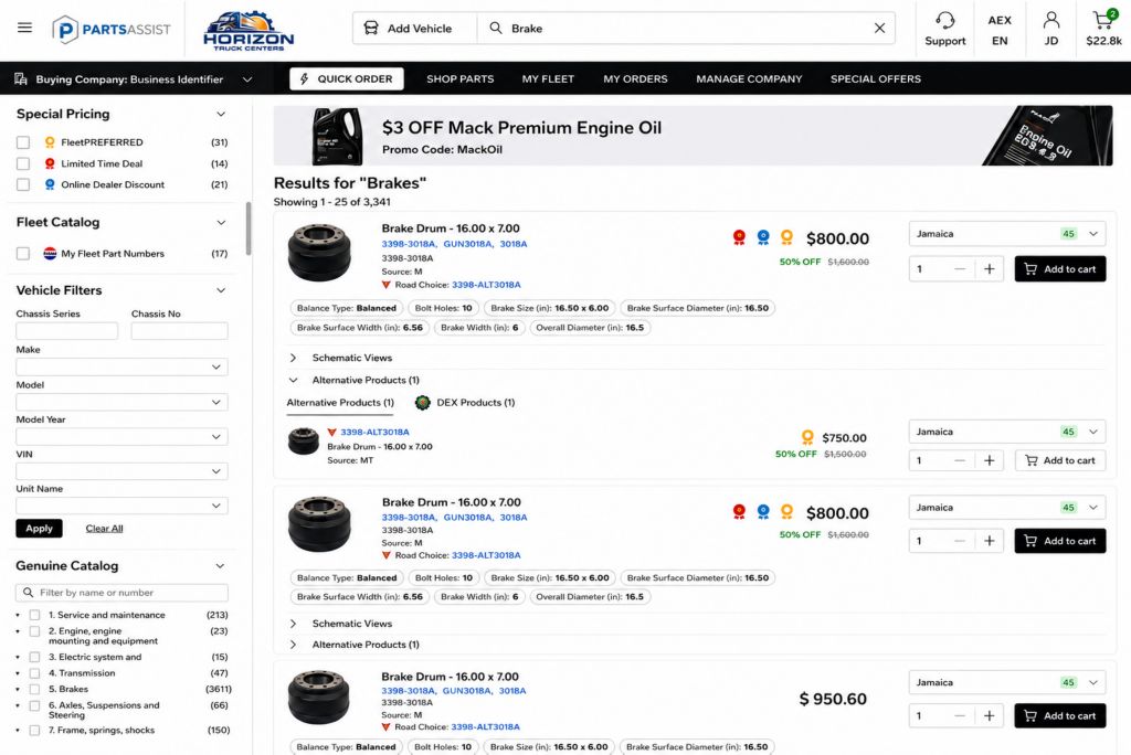 Mack Trucks today announced a comprehensive redesign of its PartsASIST™ online parts-ordering platform, delivering a modernized user interface, faster performance and new tools designed to simplify the parts-purchasing experience for customers and dealers.