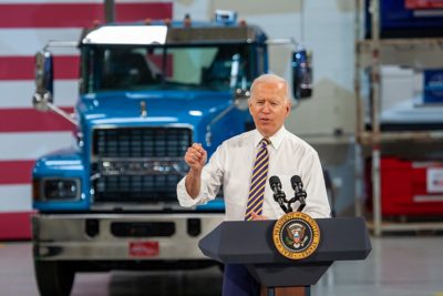 President Joe Biden speaks at Mack’s LVO facility | Volvo Group