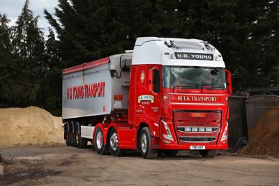 ND Young Transport has added a new Volvo FH 540 Globetrotter XL 6x2 tractor unit to its 11-strong fleet.