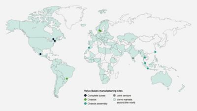 Kaart wereldwijde aanwezigheid