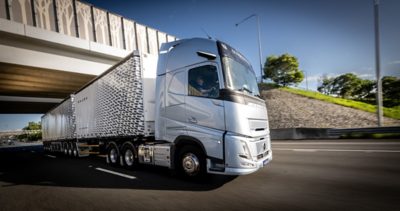 Volvo FH Aero driving among mountains