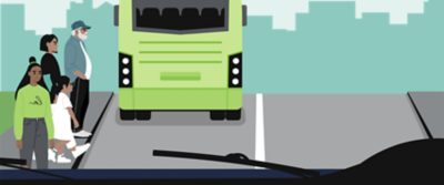 People waiting for the bus