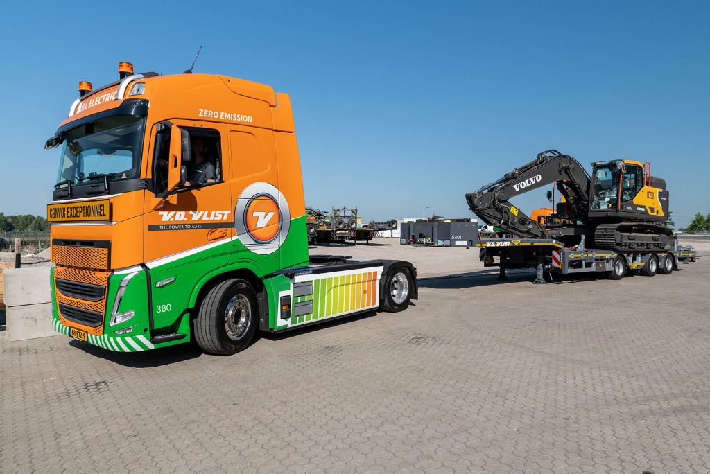 Van der Vlist zet Volvo FH Electric in voor zwaartransport