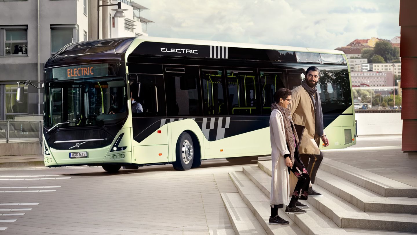 Volvo 7900 store electric bus range