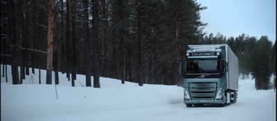 The truck had a range of 345 kilometers and consumed 50% less energy than a corresponding Volvo FH diesel truck.