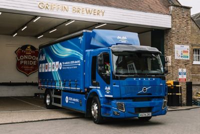 [Imagery courtesy of Stuart Bailey Photography] Asahi UK has taken delivery of its first electric brewery dray truck, welcoming a Volvo FE Electric 4x2 rigid into its London delivery fleet.