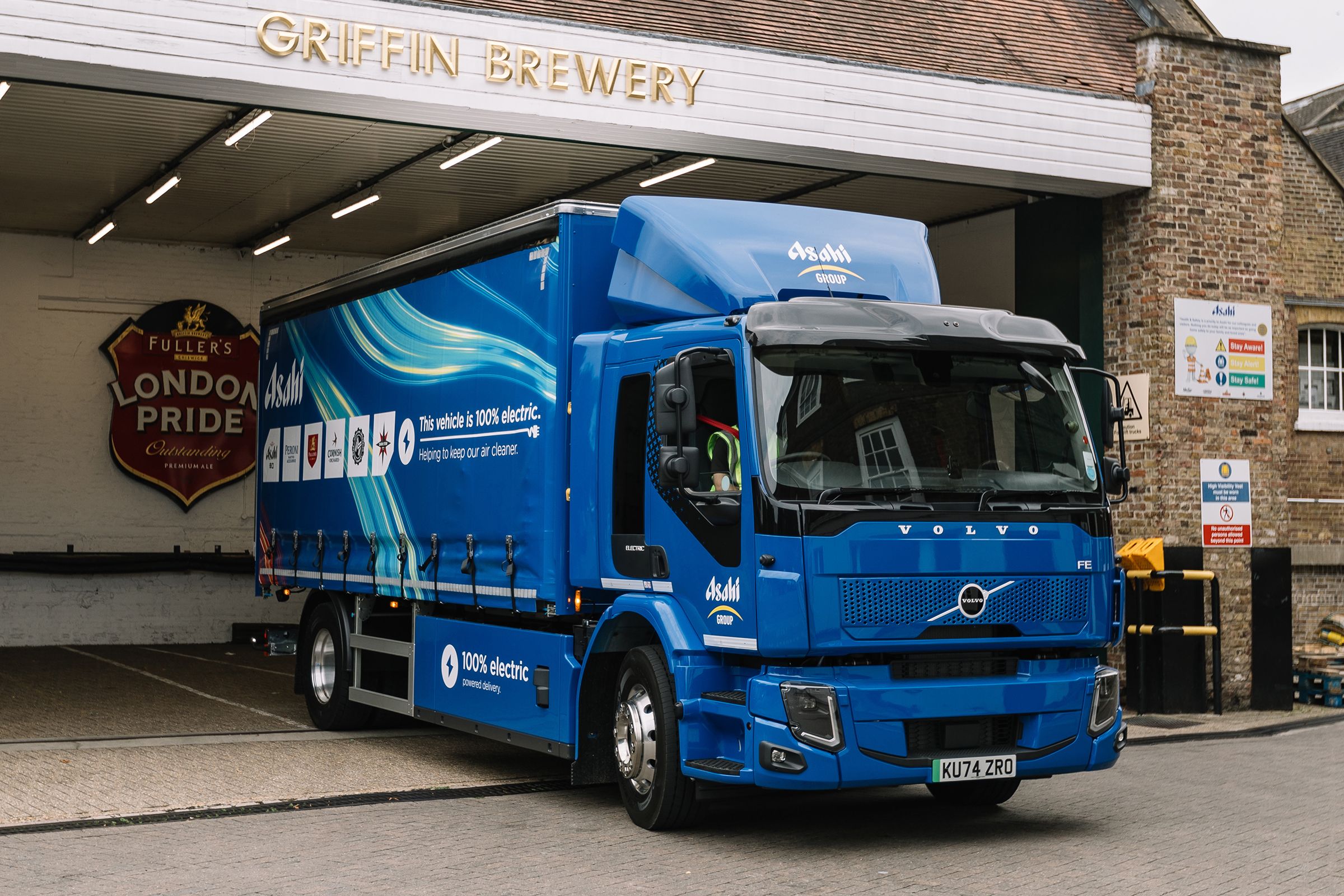 Volvo brews up greener deliveries for Asahi UK with FE Electric