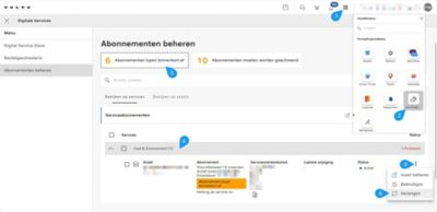 Hoe beheer je abonnementen van Volvo Connect-services?