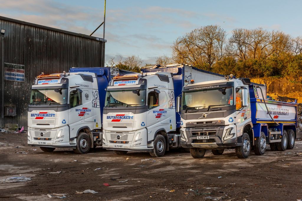 Britanniacrest Recycling grows its fleet with Volvo FMX Tipper and FH Aeros