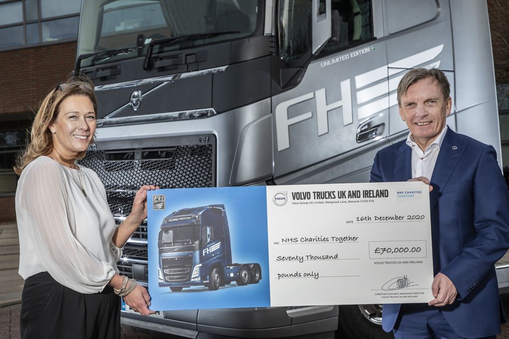 Sales of Volvo's FH Unlimited Edition raise £70,000 for NHS charities together