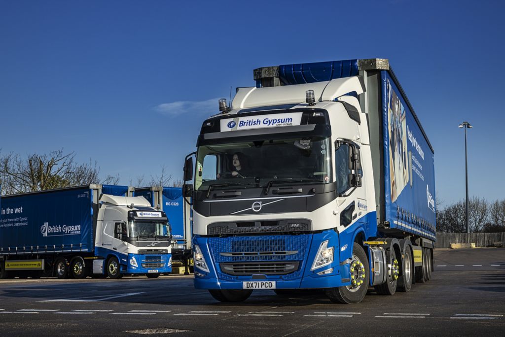 Sustainability, safety and driver focus lead XPO Logistics and British Gypsum to opt for Volvo