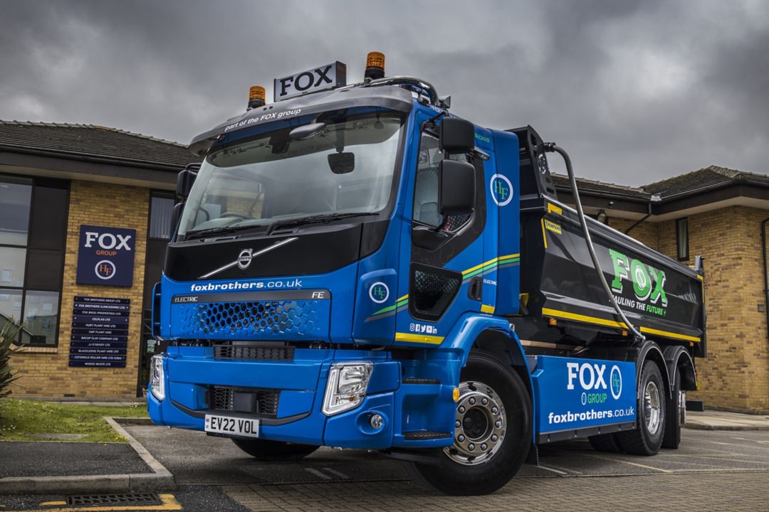 Fox Group on a charge: the UK's first electric tipper trucks enter operation in the North West