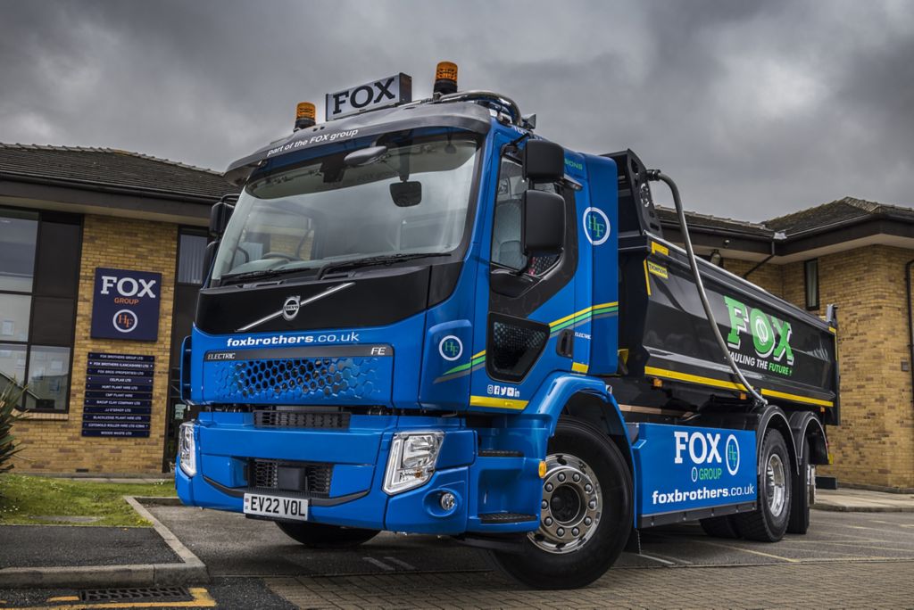 Fox Group on a charge: the UK's first electric tipper trucks enter operation in the North West