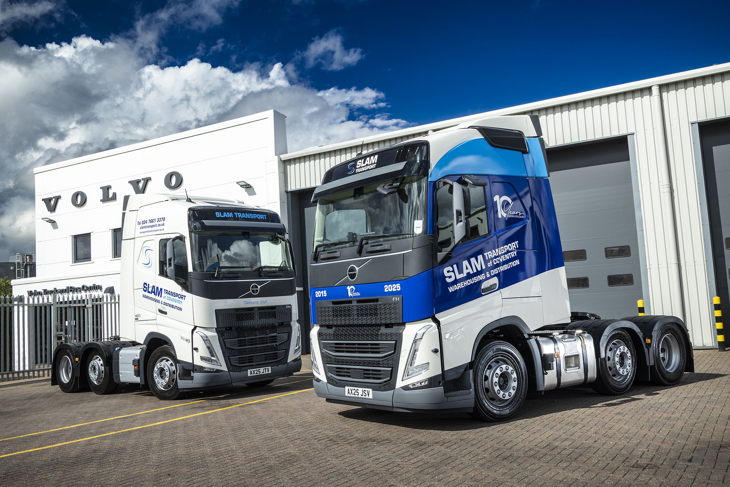 Slam Transport celebrates ten years with 50 Volvo FH with I-Save tractor units