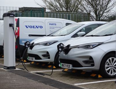 Volvo Truck and Bus Centre Ely is one of 27 wholly-owned dealers to be benefitting from the roll-out of an electric car courtesy fleet and charging points.  