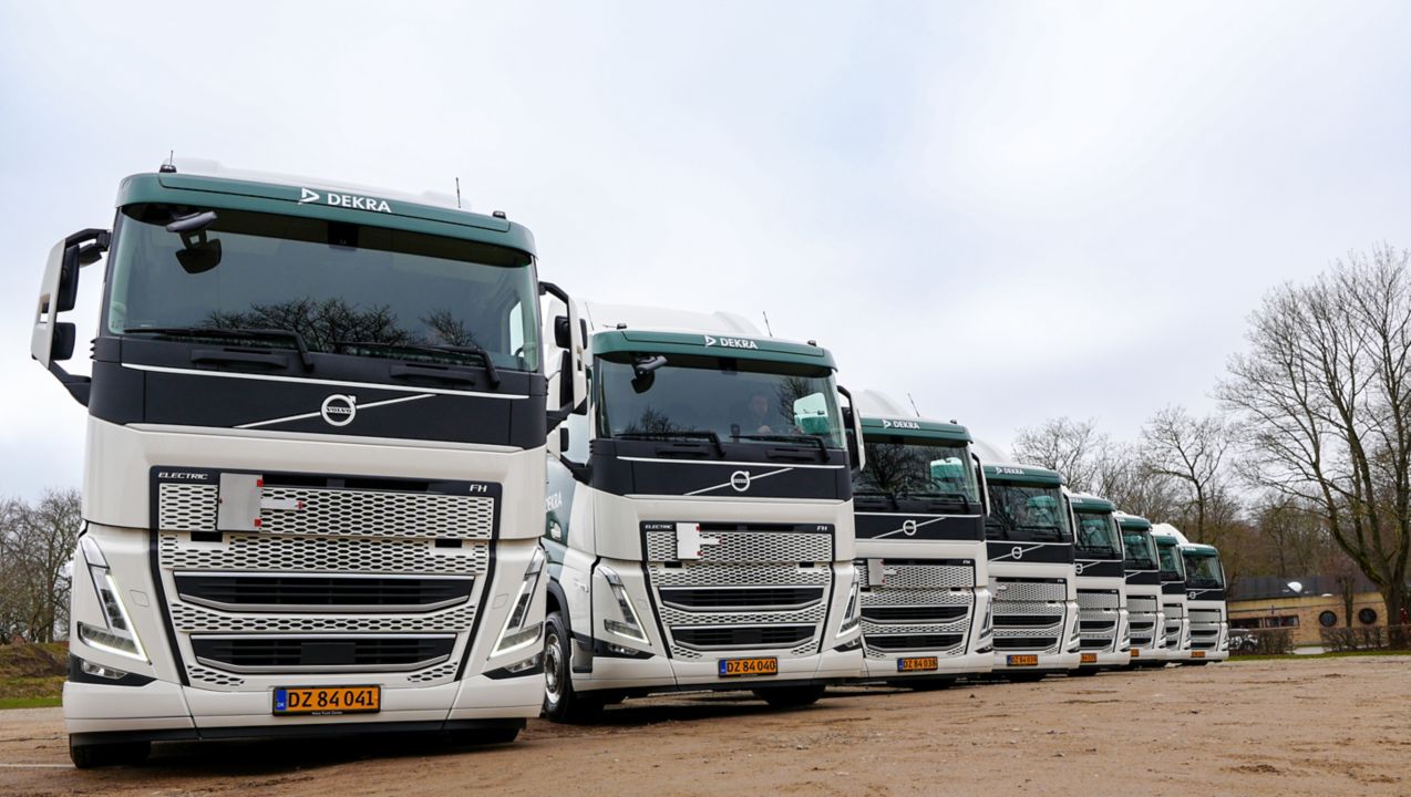 DEKRA har fået leveret 8 elektriske Volvo lastbiler