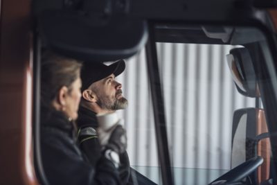 driver in the cab