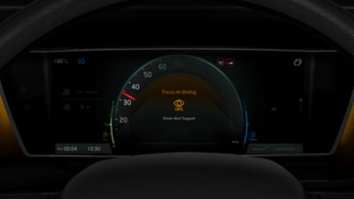 Dashboard met daarop het Driver Alert Support-systeem.