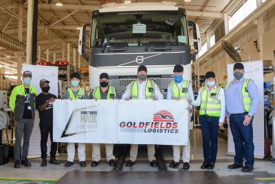 Goldfields logistics takes delivery of the first new range Volvo FH produced locally.