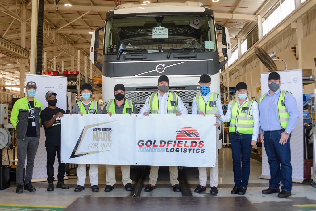 Goldfields logistics takes delivery of the first new range Volvo FH produced locally.