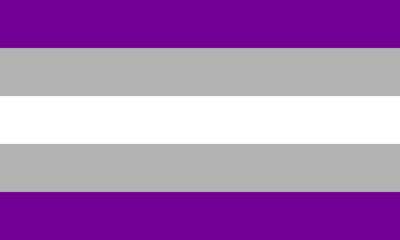 Grey Asexuality Flag