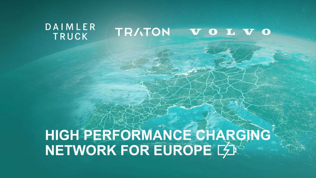 Europe map three logos