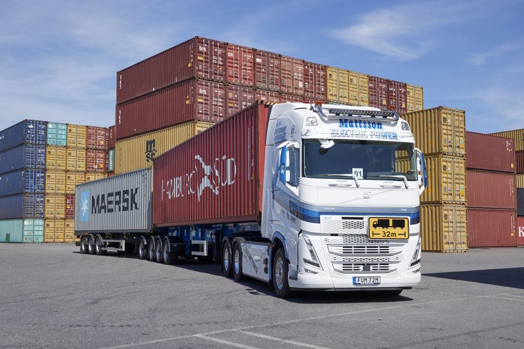 Volvo test in Zweden 74-tons elektrische truck