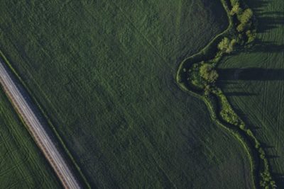 Hydro cells in trucking industry- Road through fields