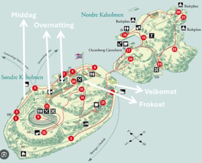 Kart over Oscarsborg