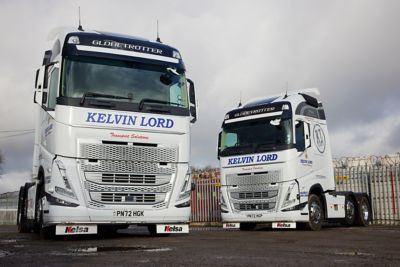 Kelvin Lord Group has taken delivery of its first new trucks – two Volvo FH 6x2 Globetrotter XL tractor units.