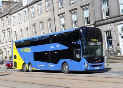 Volvo 9700 double-deck coach joining the Megabus fleet for safe and comfortable travel, photo credit: Richard Walter