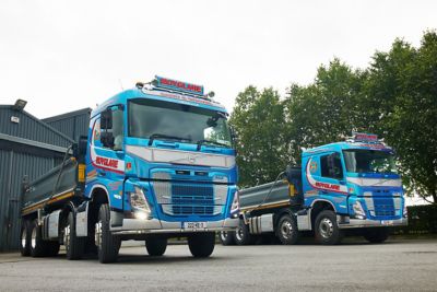 Moyglare Sand & Gravel has taken delivery of two new Volvo FM 8x4 tippers.  