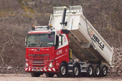 Finbarr O’Neill has taken delivery of an FH 500 10x4 tipper to mark the company’s 50th year in business.  