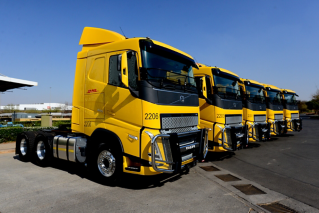 Volvo Trucks delivers Euro 5 trucks to DHL Supply Chain