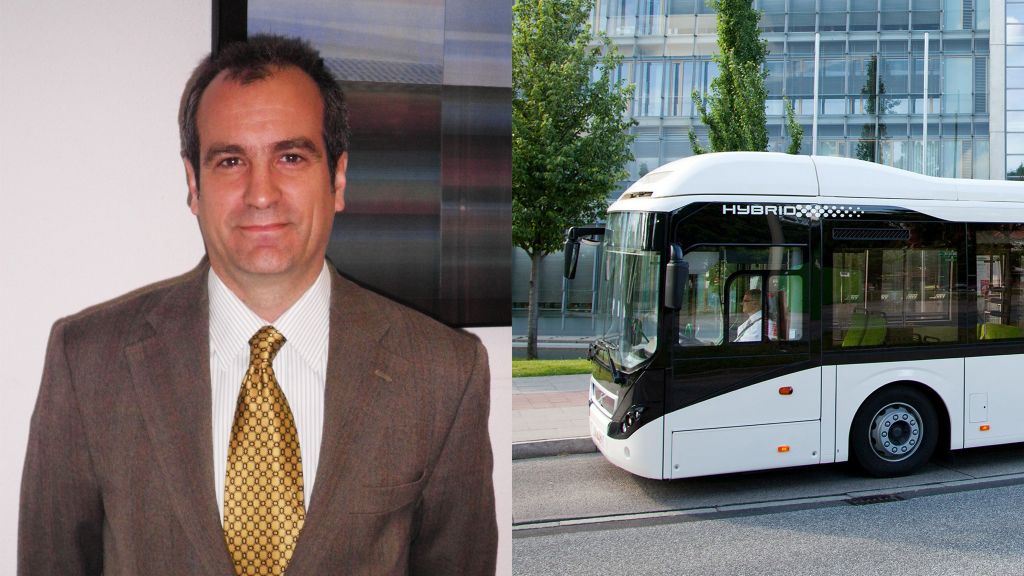 Enrique Alcalá, Professor, University of Madrid a Volvo Hybrid autobus
