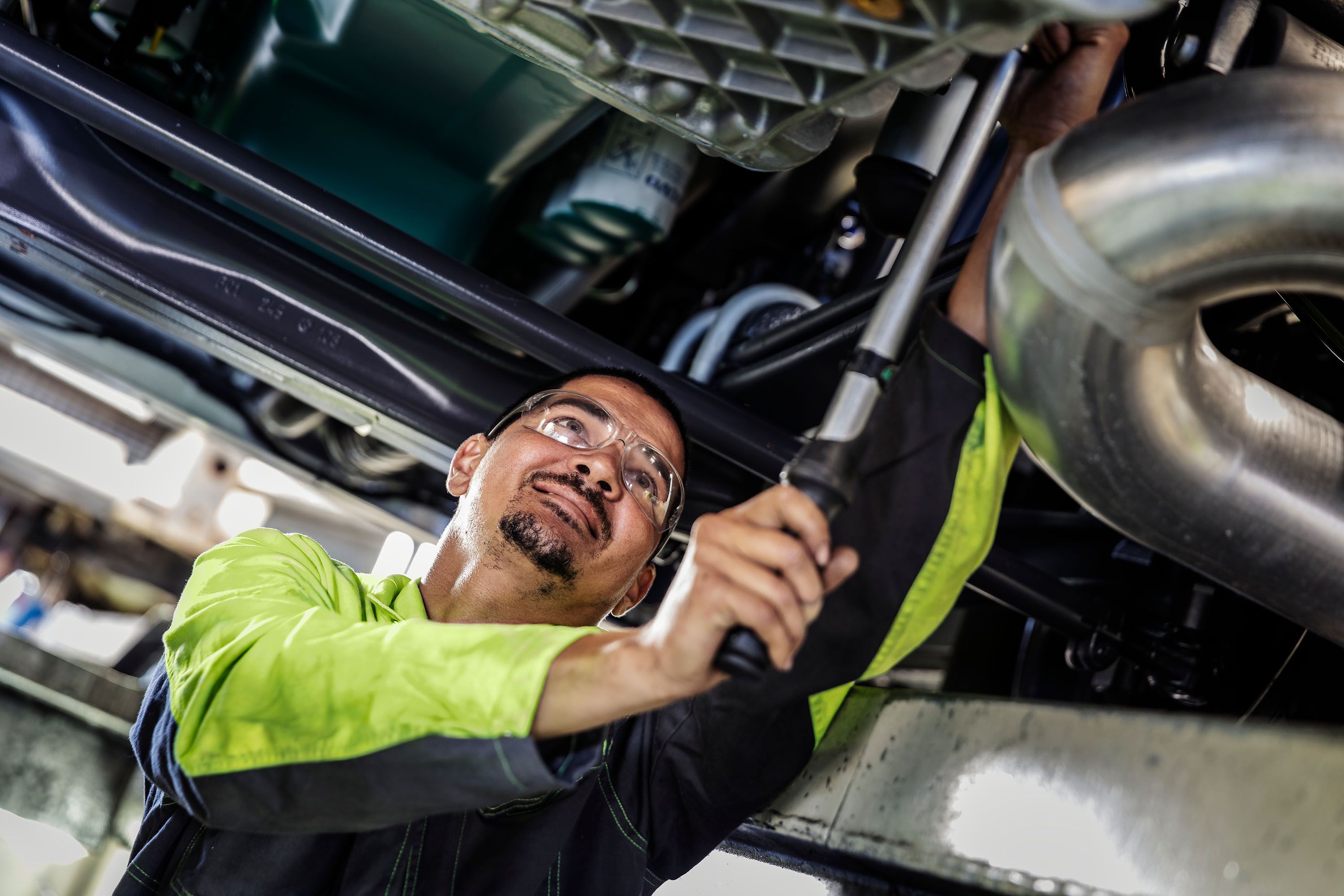 Service technician working