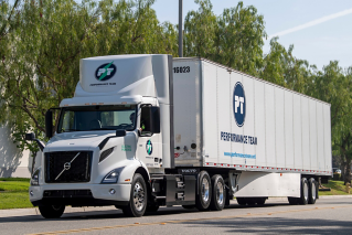 Gladstein Neandross & Associates - Volvo & Maersk Electric Vehicle Handover in Santa Fe Springs, CA. Photograph by Matt Petit/NHOUSE for GNA