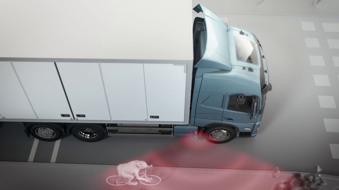 Wspomaganie unikania zderzeń bocznych Volvo Trucks