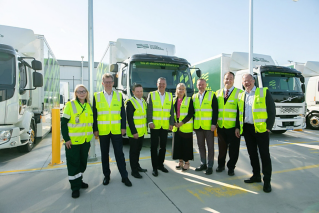 Team Global Express and Volvo electric trucks