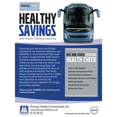 Bus and Coach Frontline Costly Healthy Savings from Thomas Hardie Commercials Ltd