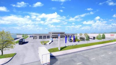 Straffer Zeitplan – das neue Volvo Group Truck Center in Kottingbrunn soll nach einer Bauzeit von nur 18 Monaten im September 2023 seine Pforten öffnen.